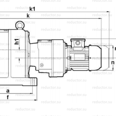 Мотор-редуктор MR275 — Габаритные и присоединительные размеры